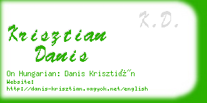 krisztian danis business card